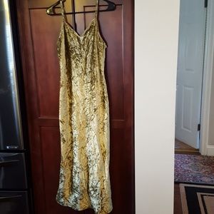 long crushed velvet dress